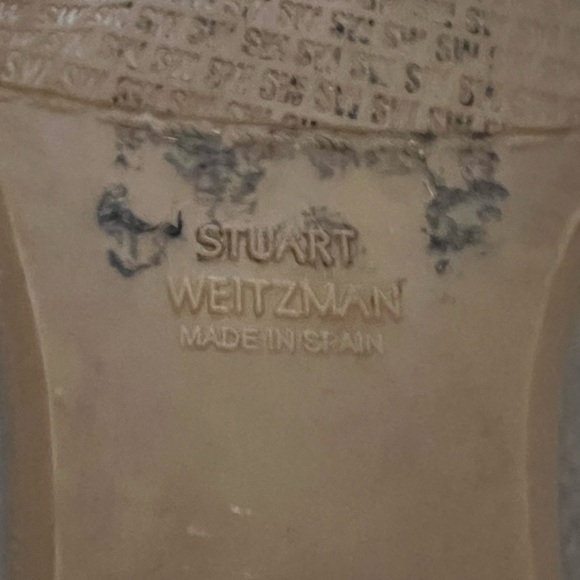 Stuart Weitzman Taupe Suede Platform Wedge Sandal 9M - Picture 12 of 14